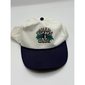 Vintage Panama Canal Snapback Hat Tourist Souvenir Embroidered Cap